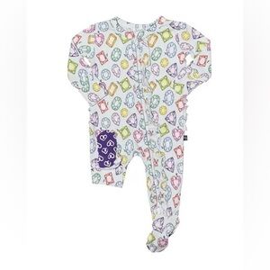 Gemstone Print Kids Footie Pajamas